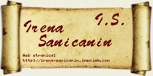 Irena Saničanin vizit kartica